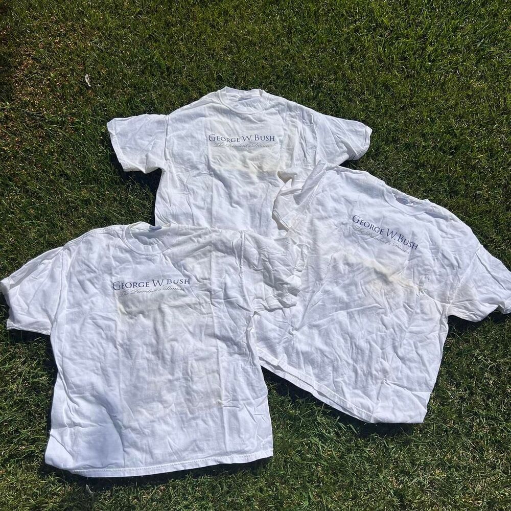 Lot 3 George W Bush Presidential Dinner promo tees mens size Xl y2k ALL